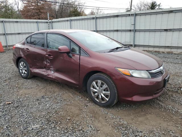 19XFB2F53CE392194 - 2012 HONDA CIVIC LX MAROON photo 4