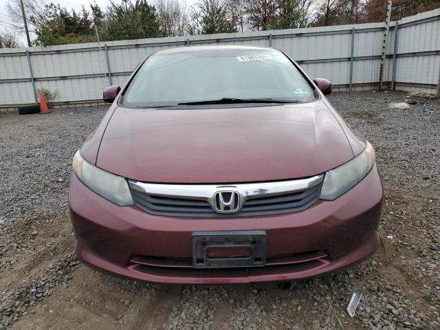 19XFB2F53CE392194 - 2012 HONDA CIVIC LX MAROON photo 5