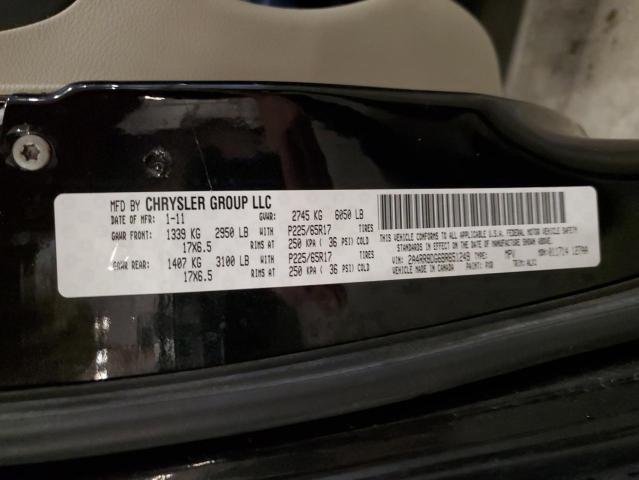 2A4RR8DG6BR651249 - 2011 CHRYSLER TOWN & COU TOURING L BLACK photo 13