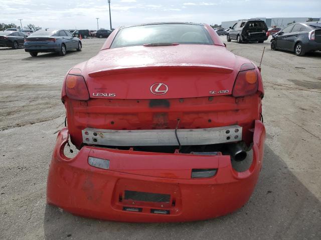 JTHFN48Y930037418 - 2003 LEXUS SC 430 RED photo 6