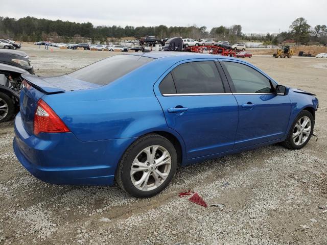 3FAHP0HA2CR404603 - 2012 FORD FUSION SE BLUE photo 3