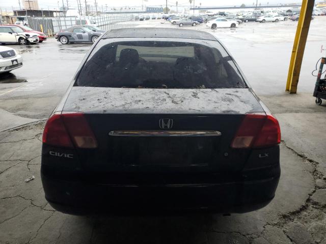 2HGES16561H580670 - 2001 HONDA CIVIC LX BLACK photo 6