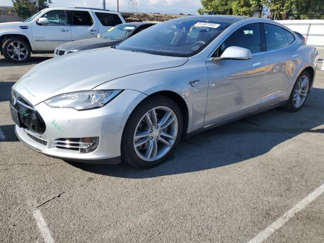 5YJSA1H19EFP62695 - 2014 TESLA MODEL S SILVER photo 1