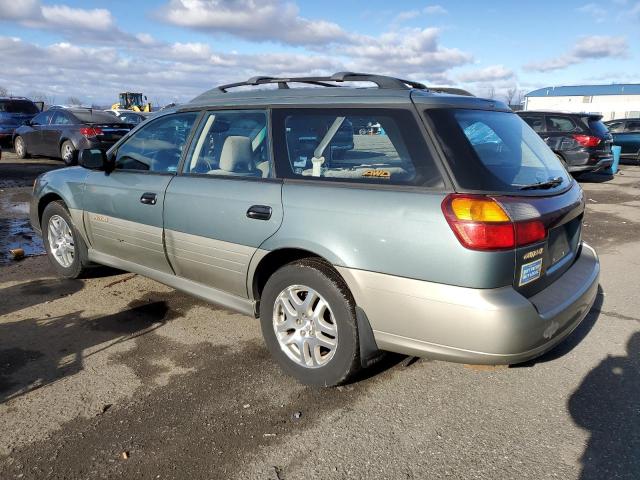 4S3BH6654Y7657751 - 2000 SUBARU LEGACY OUTBACK TEAL photo 2