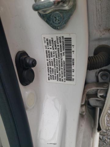 19XFB2F86CE023937 - 2012 HONDA CIVIC EX Biały zdjęcie 12