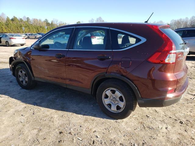 5J6RM4H34FL113260 - 2015 HONDA CR-V LX MAROON photo 2