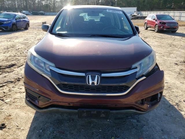 5J6RM4H34FL113260 - 2015 HONDA CR-V LX MAROON photo 5