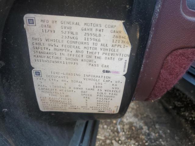 1G1BN52W5RR118975 - 1994 CHEVROLET CAPRICE CLASSIC LS BLACK photo 12