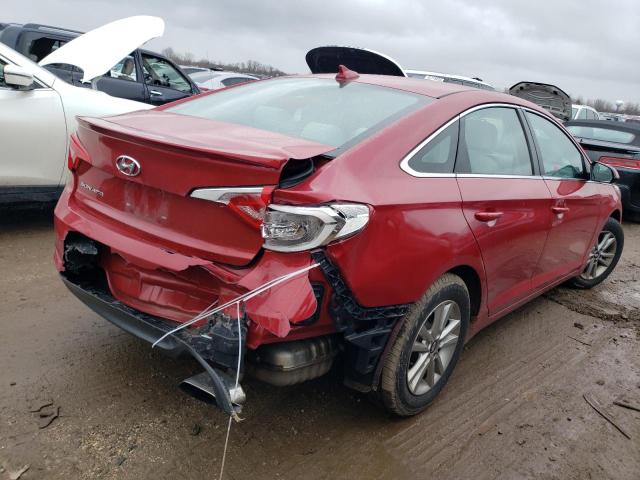 5NPE24AFXHH452031 - 2017 HYUNDAI SONATA SE RED photo 3