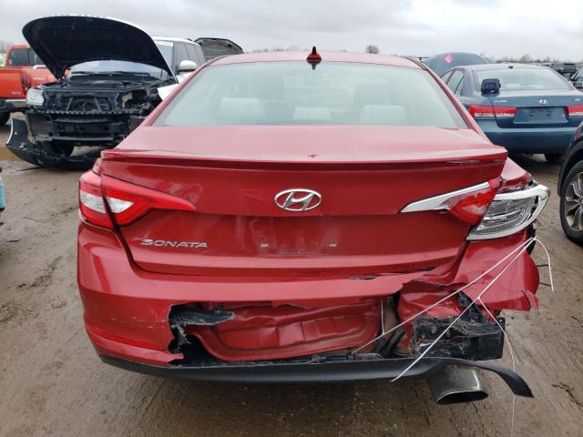 5NPE24AFXHH452031 - 2017 HYUNDAI SONATA SE RED photo 6