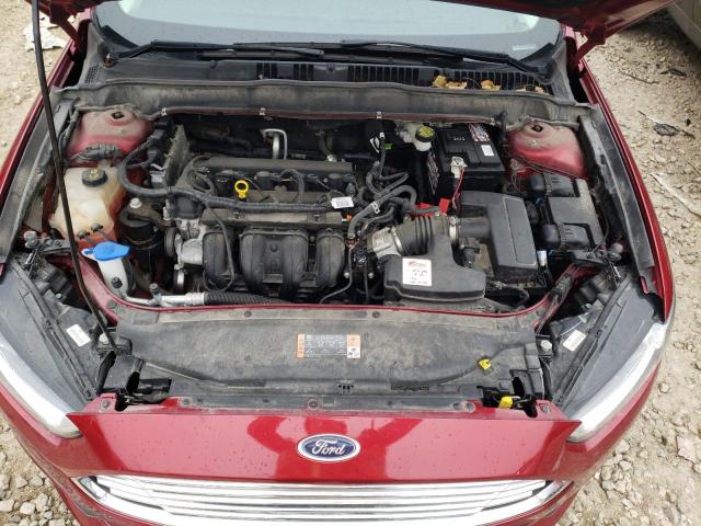 3FA6P0H75GR215137 - 2016 FORD FUSION SE RED photo 11