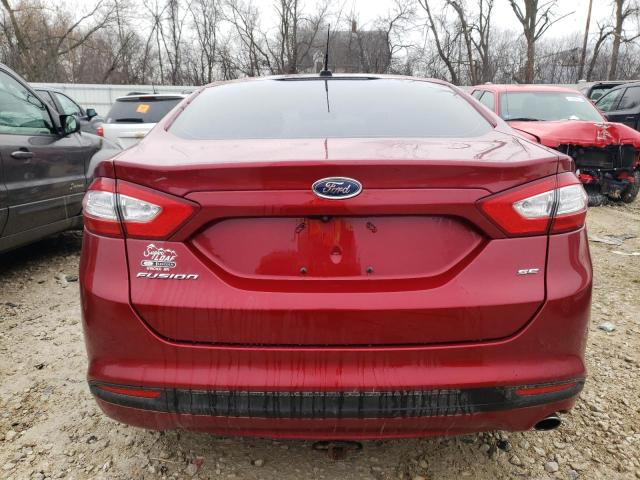 3FA6P0H75GR215137 - 2016 FORD FUSION SE RED photo 6