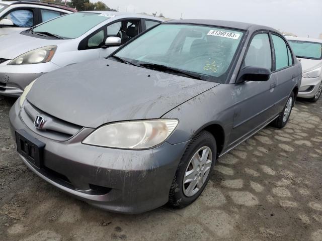 1HGES16355L011123 - 2005 HONDA CIVIC DX VP GRAY photo 1