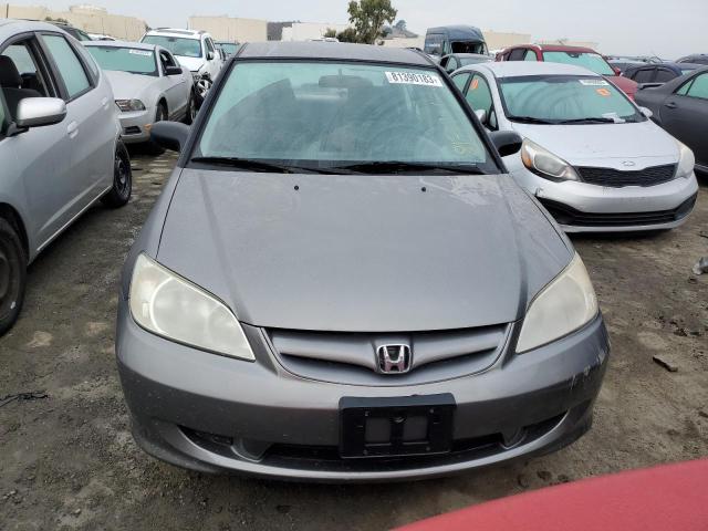 1HGES16355L011123 - 2005 HONDA CIVIC DX VP GRAY photo 5