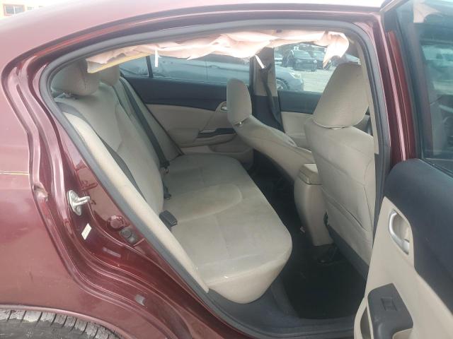 19XFB2F58DE010579 - 2013 HONDA CIVIC LX BURGUNDY photo 10