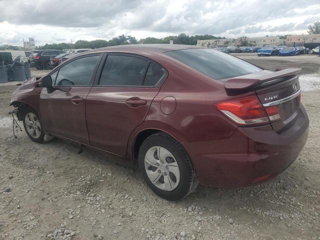 19XFB2F58DE010579 - 2013 HONDA CIVIC LX BURGUNDY photo 2