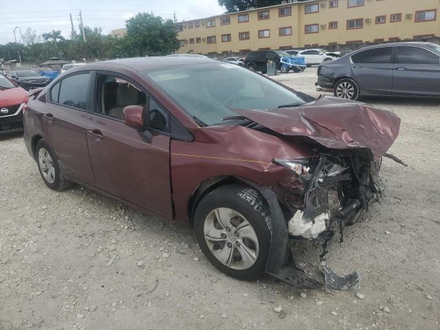 19XFB2F58DE010579 - 2013 HONDA CIVIC LX BURGUNDY photo 4