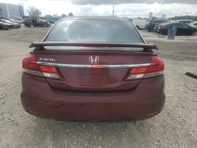 19XFB2F58DE010579 - 2013 HONDA CIVIC LX BURGUNDY photo 6