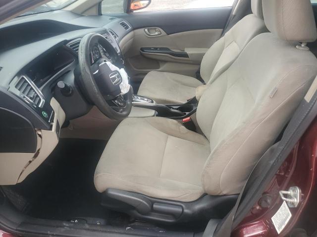 19XFB2F58DE010579 - 2013 HONDA CIVIC LX BURGUNDY photo 7