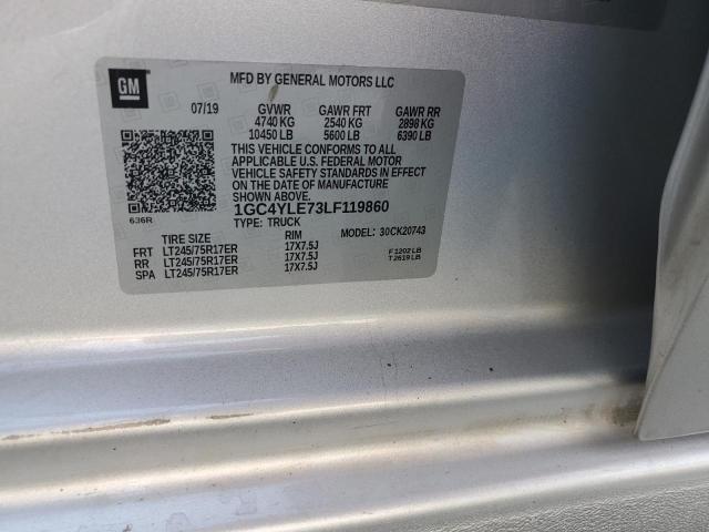 1GC4YLE73LF119860 - 2020 CHEVROLET SILVERADO K2500 HEAVY DUTY SILVER photo 12