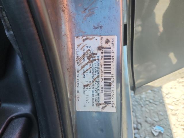 JM1BL1UF4C1512136 - 2012 MAZDA 3 I GRAY photo 12