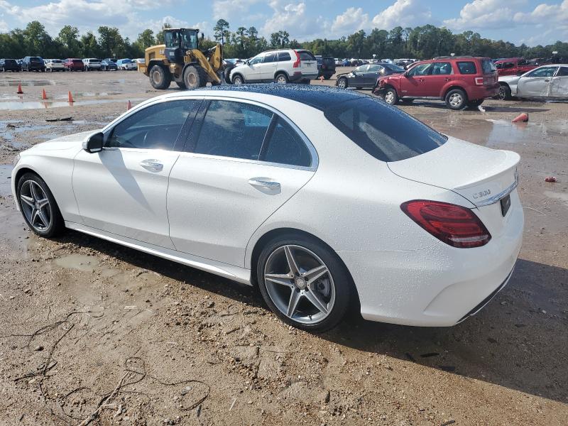 55SWF4KB4FU096139 - 2015 MERCEDES-BENZ C 300 4MATIC WHITE photo 2