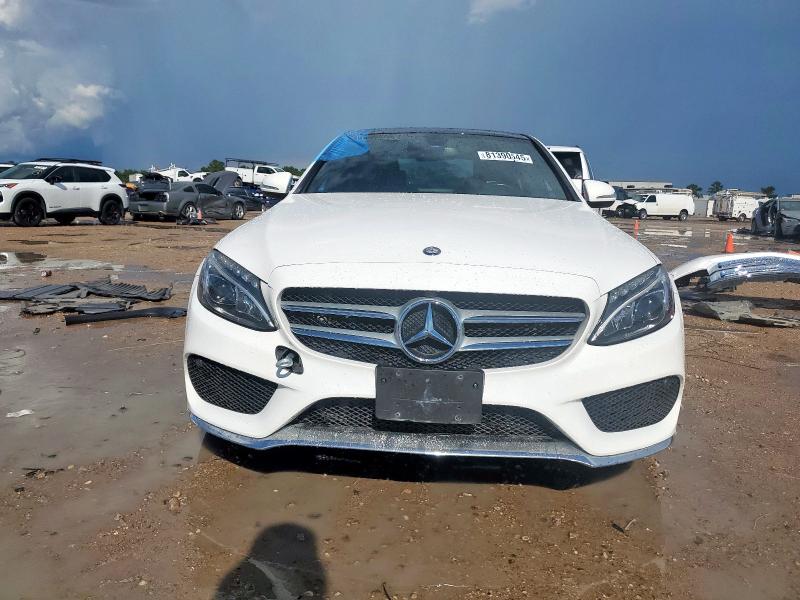 55SWF4KB4FU096139 - 2015 MERCEDES-BENZ C 300 4MATIC WHITE photo 5