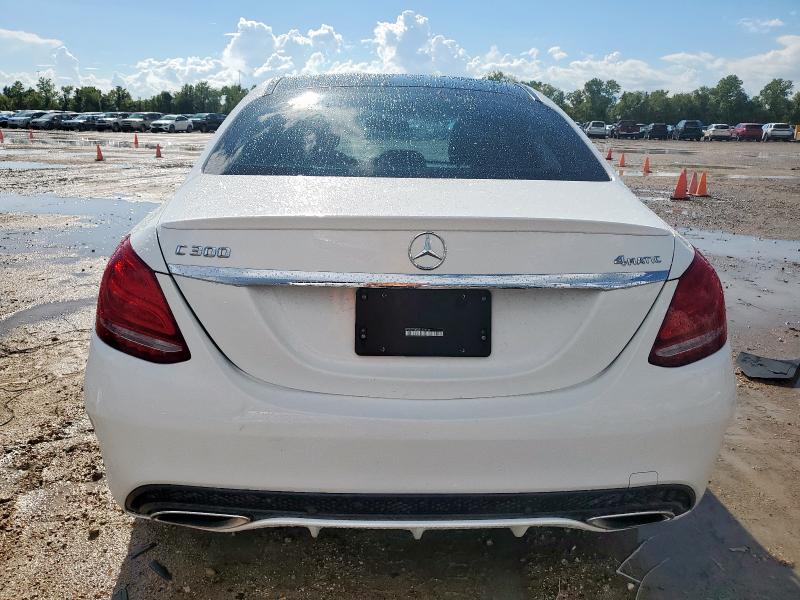 55SWF4KB4FU096139 - 2015 MERCEDES-BENZ C 300 4MATIC WHITE photo 6