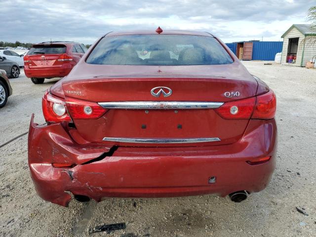 JN1BV7AP2EM680467 - 2014 INFINITI Q50 BASE RED photo 6