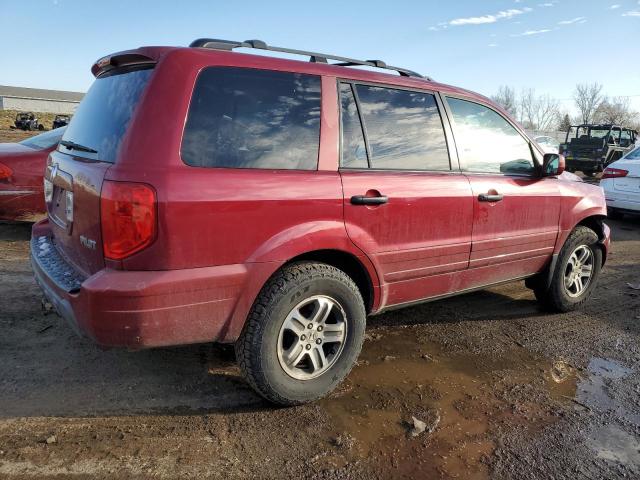 2HKYF18614H619652 - 2004 HONDA PILOT EXL BURGUNDY photo 3