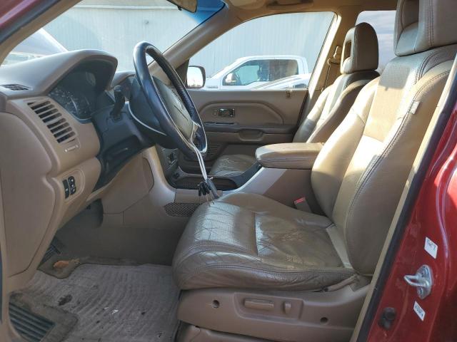 2HKYF18614H619652 - 2004 HONDA PILOT EXL BURGUNDY photo 7