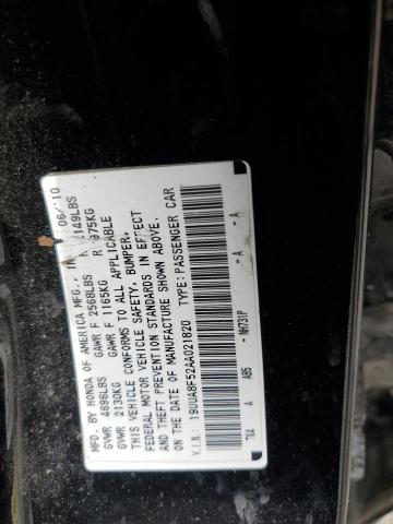 19UUA8F52AA021820 - 2010 ACURA TL BLACK photo 12
