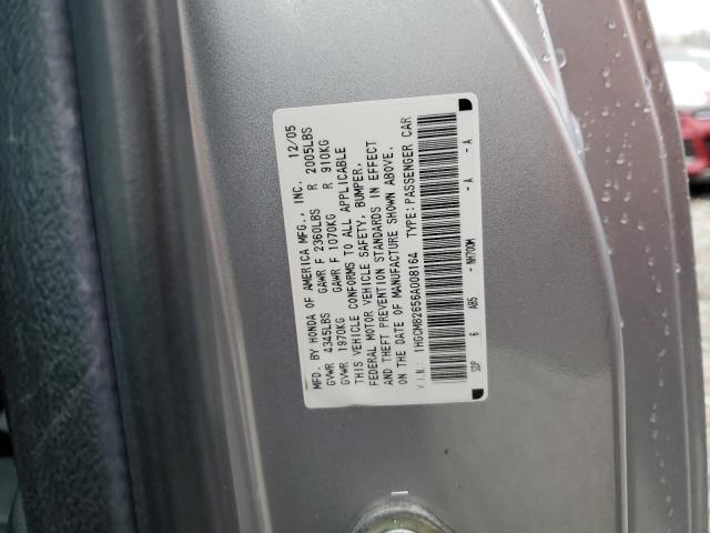 1HGCM82656A008164 - 2006 HONDA ACCORD EX SILVER photo 12