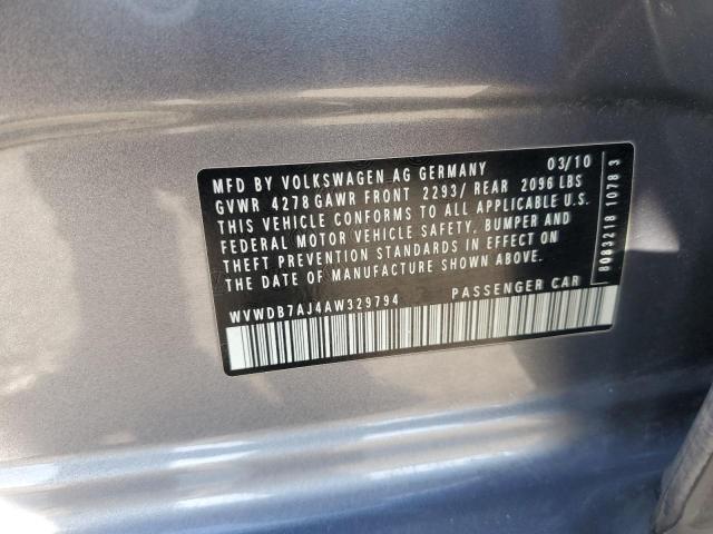WVWDB7AJ4AW329794 - 2010 VOLKSWAGEN GOLF 灰色 照片 13