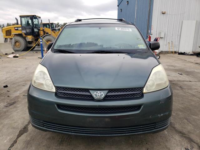 5TDZA23C74S062536 - 2004 TOYOTA SIENNA CE GREEN photo 5