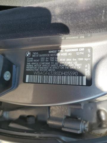 WBAGF6328SDH05590 - 1995 BMW 740 I AUTOMATIC BEIGE photo 12
