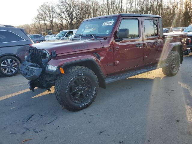 1C6HJTAGXML586036 - 2021 JEEP GLADIATOR SPORT BURGUNDY photo 1