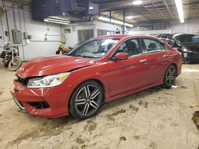 1HGCR2F51GA034925 - 2016 HONDA ACCORD SPORT RED photo 1