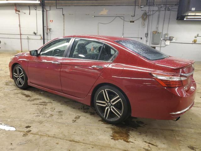 1HGCR2F51GA034925 - 2016 HONDA ACCORD SPORT RED photo 2