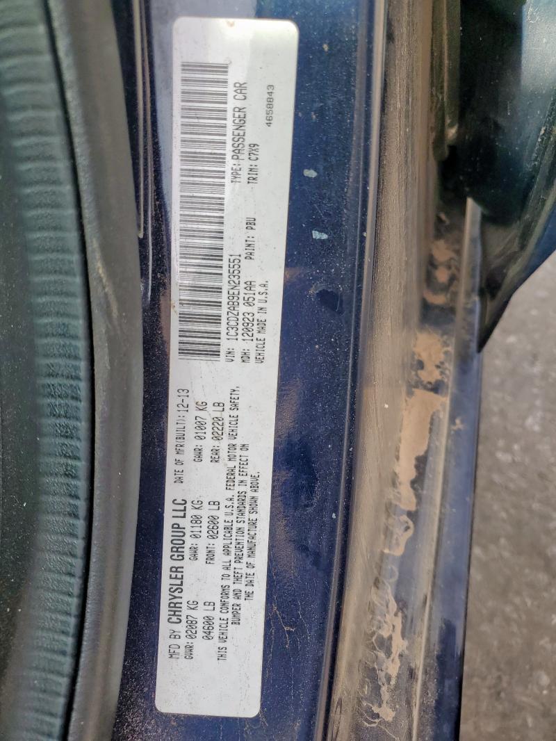 1C3CDZAB9EN235551 - 2014 DODGE AVENGER SE BLUE photo 12