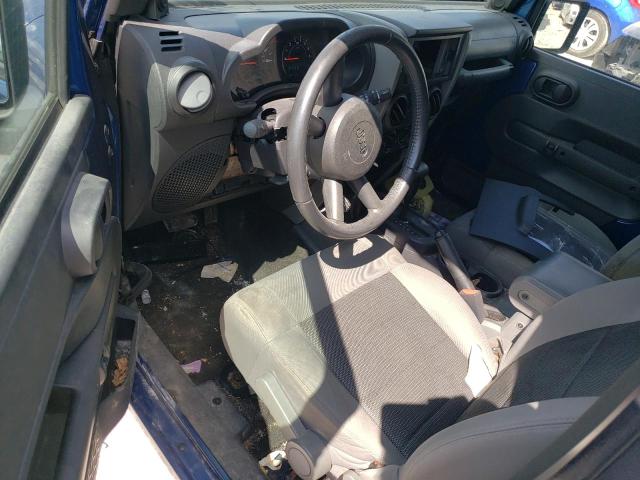 1J4FA24119L756576 - 2009 JEEP WRANGLER X BLUE photo 8