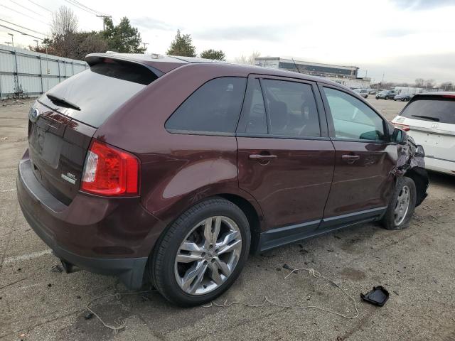 2FMDK3J97CBA25888 - 2012 FORD EDGE SEL BURGUNDY photo 3