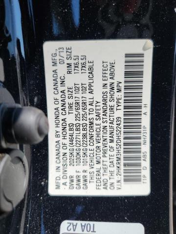 2HKRM3H52DH522439 - 2013 HONDA CR-V EX Noir photo 13
