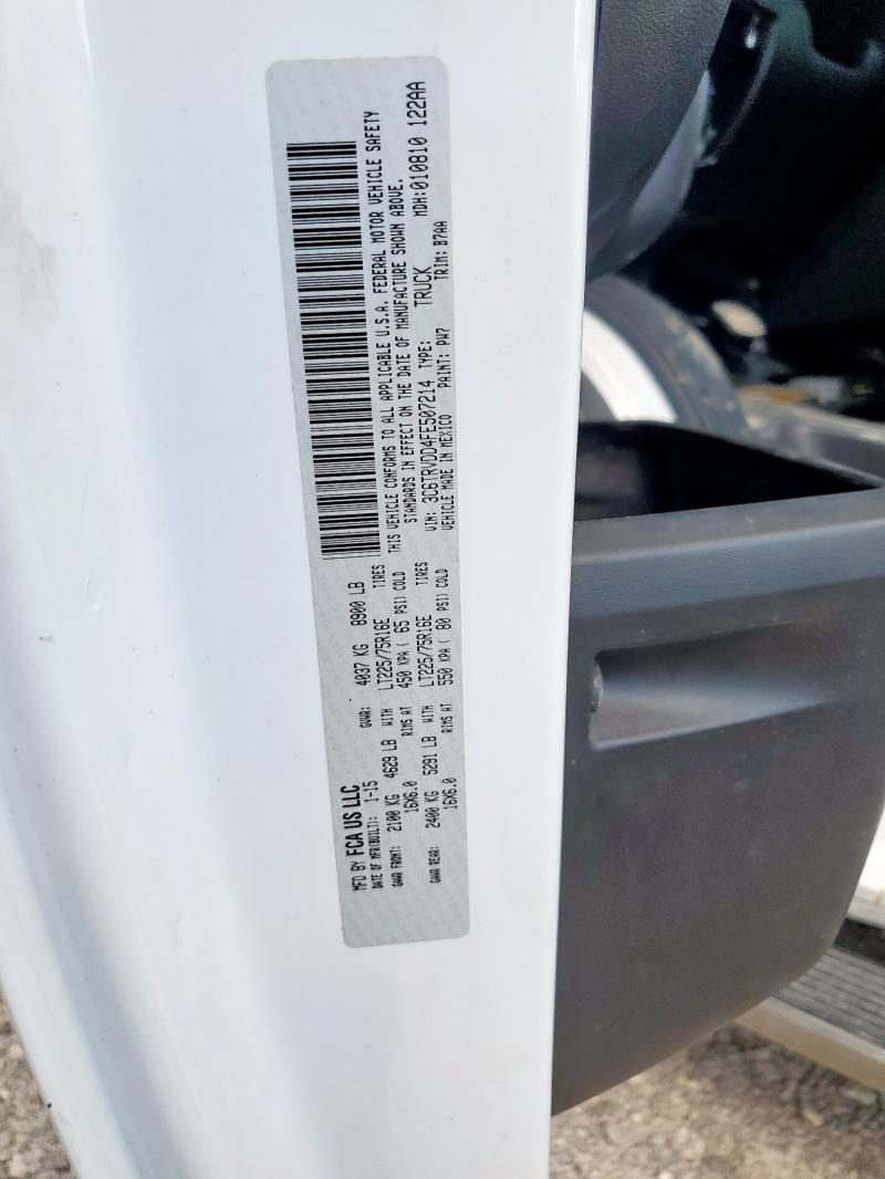 3C6TRVDD4FE507214 - 2015 RAM PROMASTER 2500 HIGH Weiß Foto 13