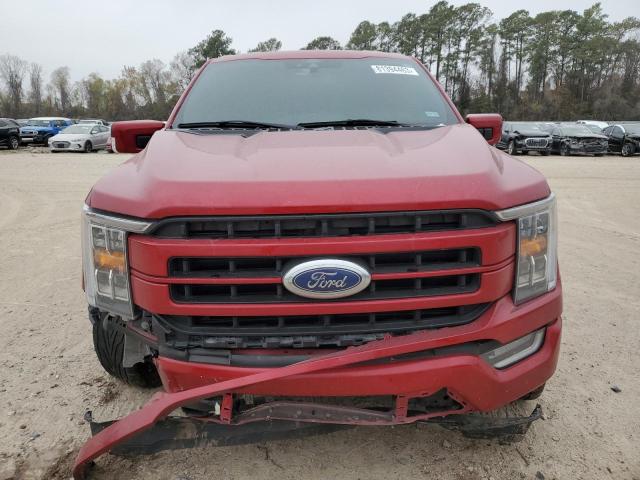 1FTEW1C59MKD65398 - 2021 FORD F150 SUPERCREW RED photo 5
