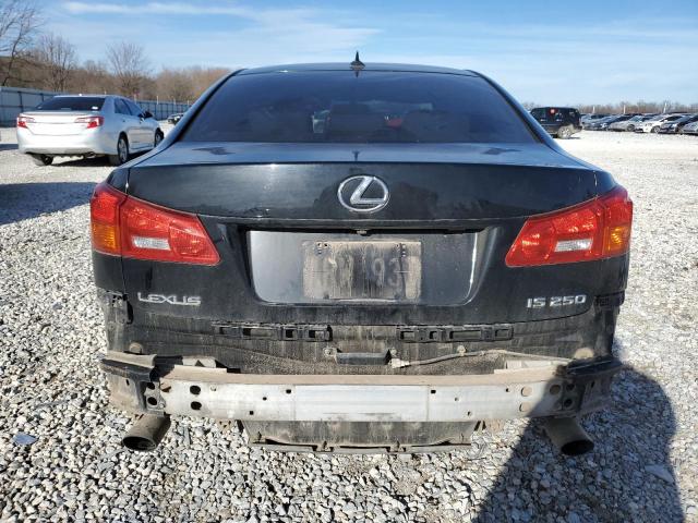 JTHBK262582066808 - 2008 LEXUS IS 250 BLACK photo 6