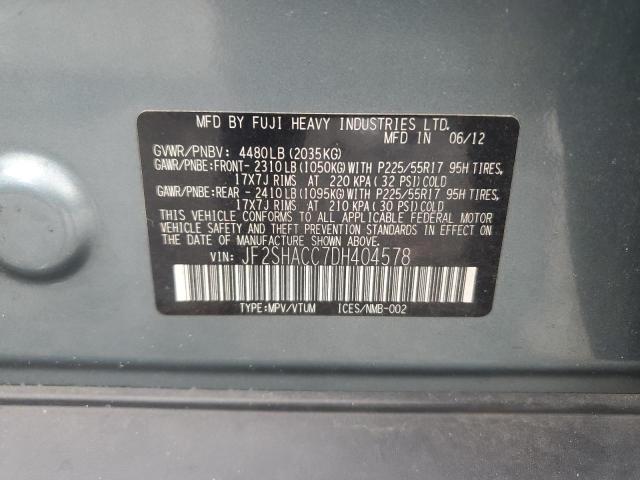 JF2SHACC7DH404578 - 2013 SUBARU FORESTER 2.5X PREMIUM GREEN photo 13