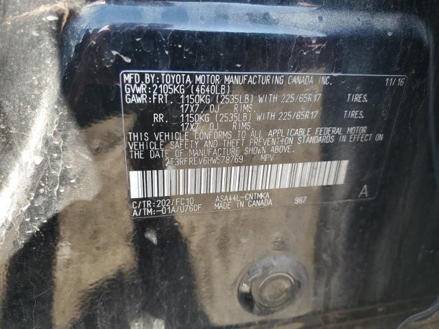 2T3RFREV6HW578769 - 2017 TOYOTA RAV4 XLE Czarny zdjęcie 13