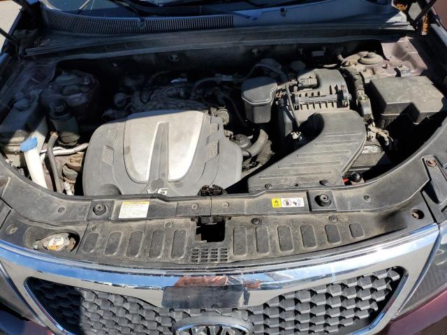 5XYKUDA22DG392130 - 2013 KIA SORENTO EX მუქწითელი ფოტო 12