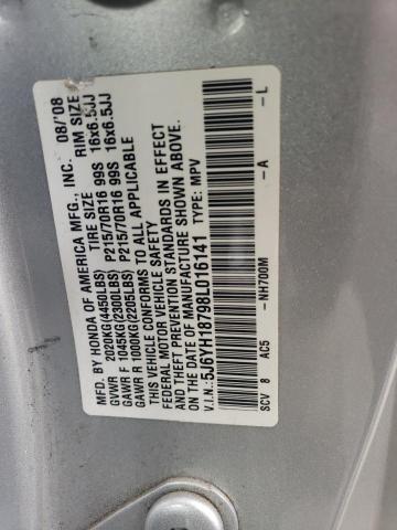 5J6YH18798L016141 - 2008 HONDA ELEMENT EX SILVER photo 12